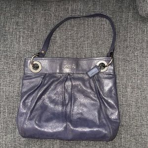 Purple Coach Satchel Bag